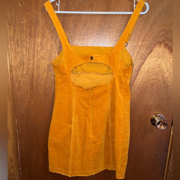 Corduroy mini dress in burnt orange size medium - Picture 3 of 6